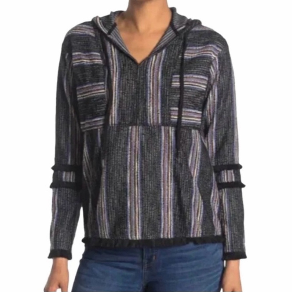 Current Air Los Angeles hippie style pullover sweatshirt with fringe detail